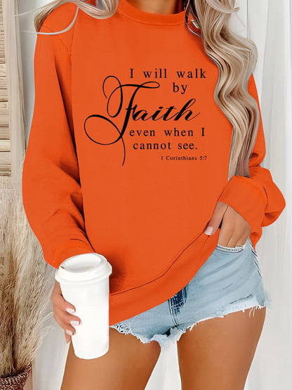 Damen Sweatshirt Weich Velours Mit Schriftzug Beige
