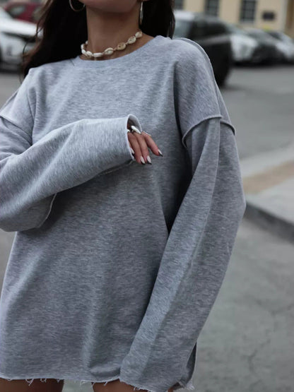 Damen Oversize-Pullover Weiter Schnitt Strukturiert Eveloria