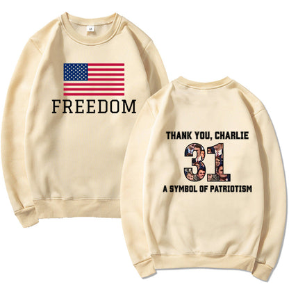 Damen Sweatshirt Softes Material Patriotisches Design Eveloria