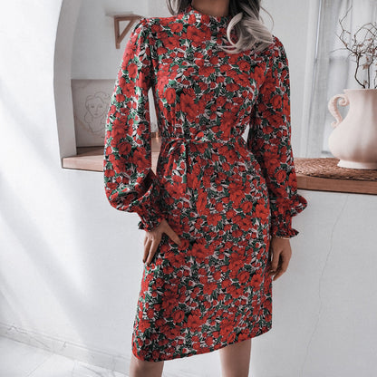 Damen Blusenkleid Floralmuster Eveloria