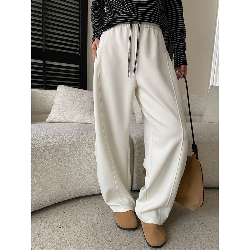 Damen Sweatpants Hohes Bund Weites Bein Eveloria - Eveloria