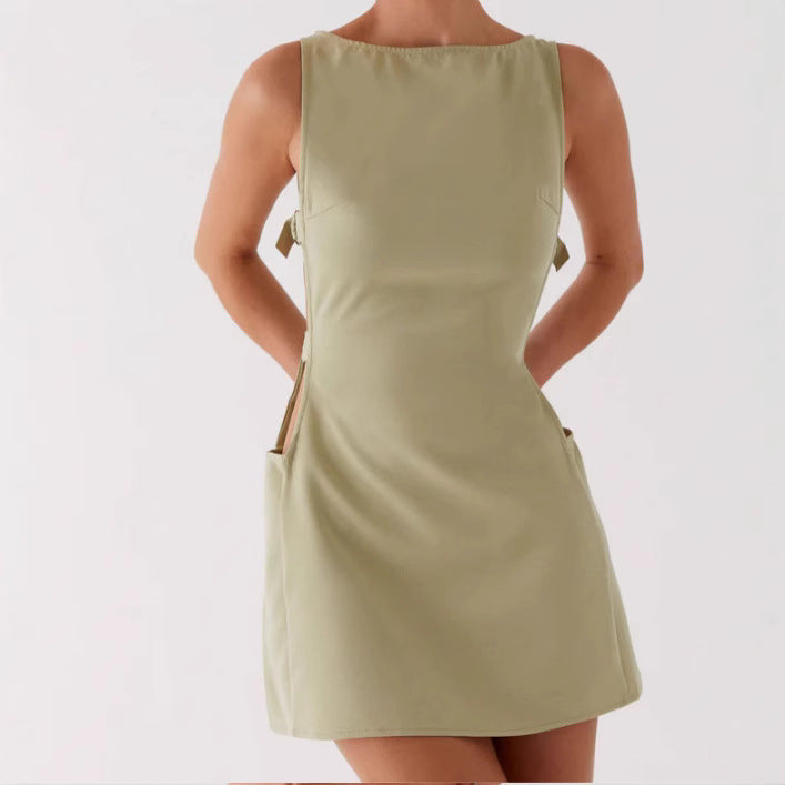 Damen Cocktailkleid Figurbetonter Schnitt Elegant Rückenausschnitt - Eveloria