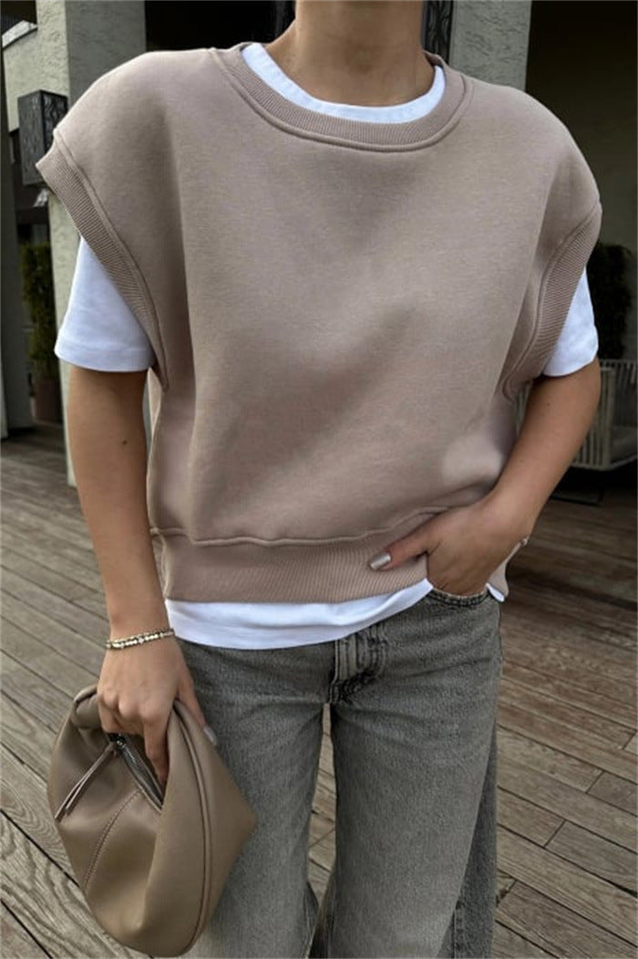 Damen Oversized Sweatshirt Breite Ärmel Hoher Bund Eveloria