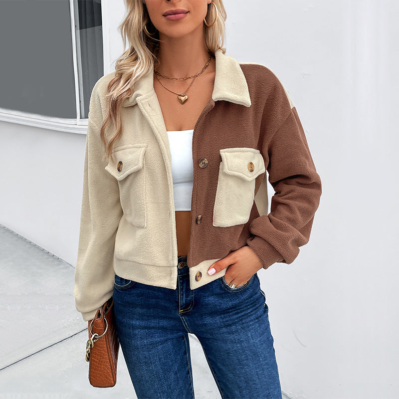 Damen Fleecejacke mit Taschen und modischem Schnitt Eveloria -> - Eveloria