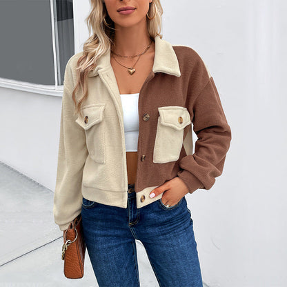 Damen Fleecejacke mit Taschen und modischem Schnitt Eveloria -> - Eveloria