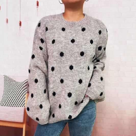 Damen Strickpullover Punktuelles Design Eveloria - Eveloria