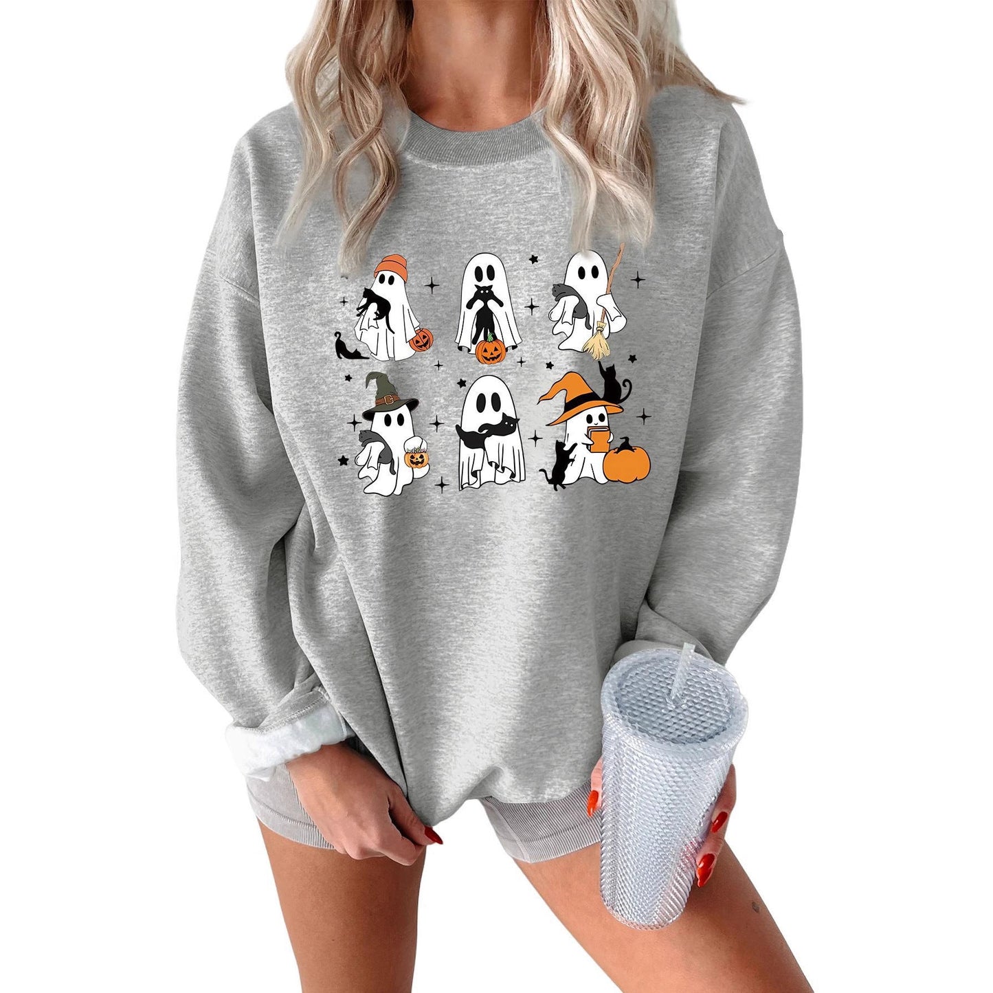 Damen Sweatshirt Grusel Motiv Eveloria