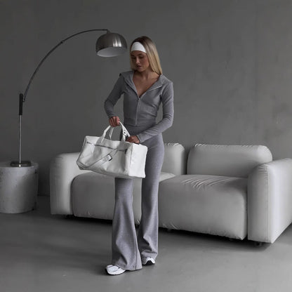 Damen Sportliche Hoodie und Leggings Set Eveloria