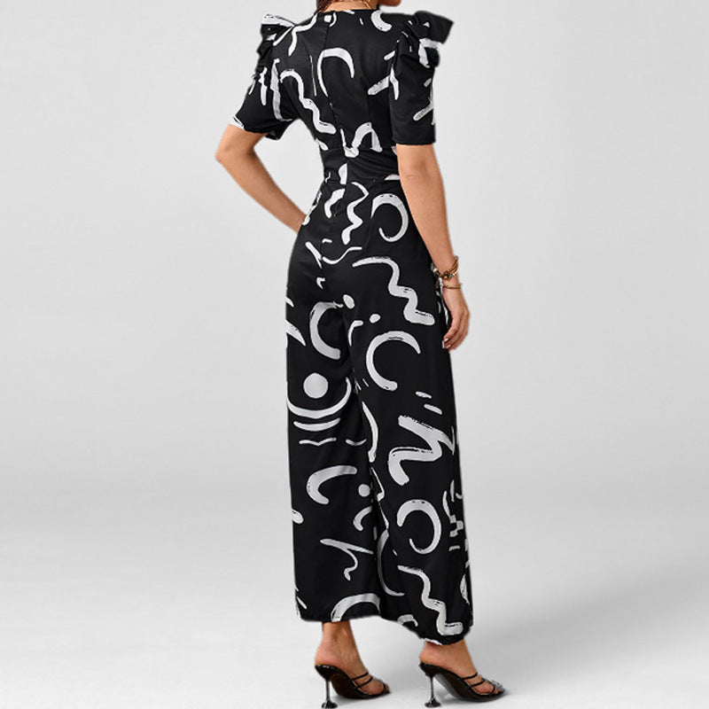 Damen Jumpsuit mit Grafik-Druck