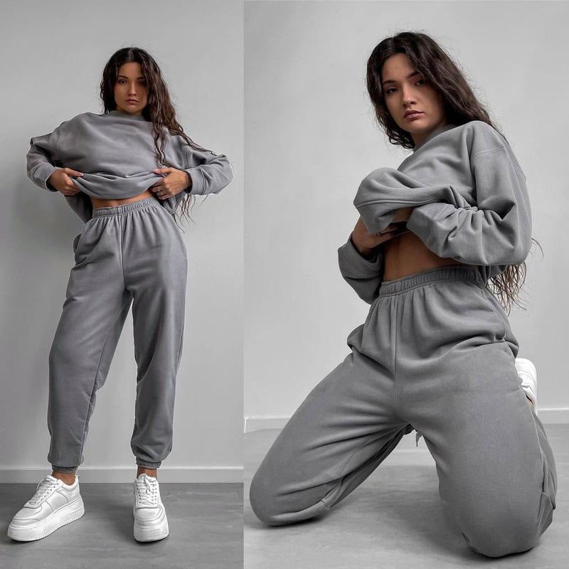 Damen Sweat-Anzug Komfortschnitt Bequem Eveloria - Eveloria