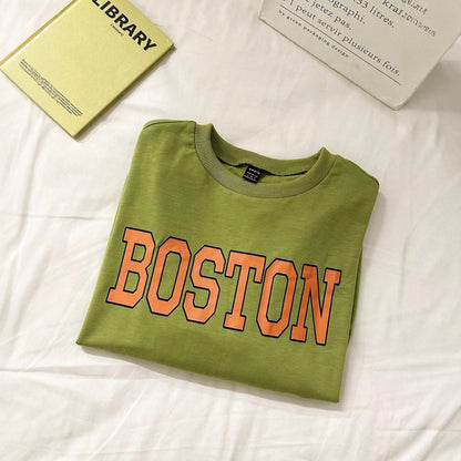 Damen Sweatshirt Lässig mit Schriftzug Eveloria