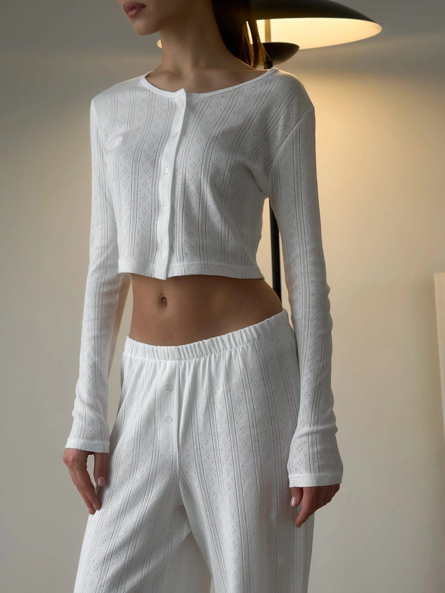 Damen Lounge-Anzug Weites Streifen-Design Elegant