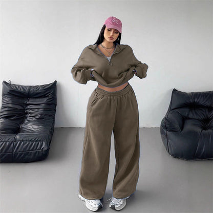 Damen Sportliches Hoodie und Sweathosen Set Eveloria