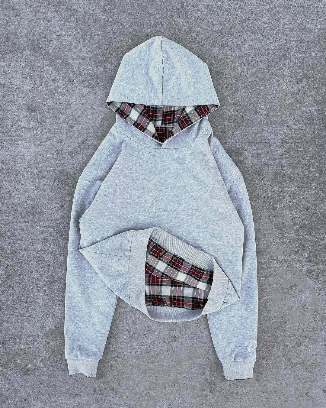 Damen Kapuzenpullover Karomuster Bequem Eveloria