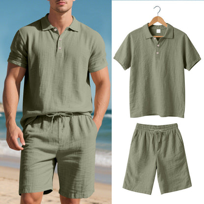 Eveloria Damen Kurzärmliges Poloshirt Strandanzug Shorts Set