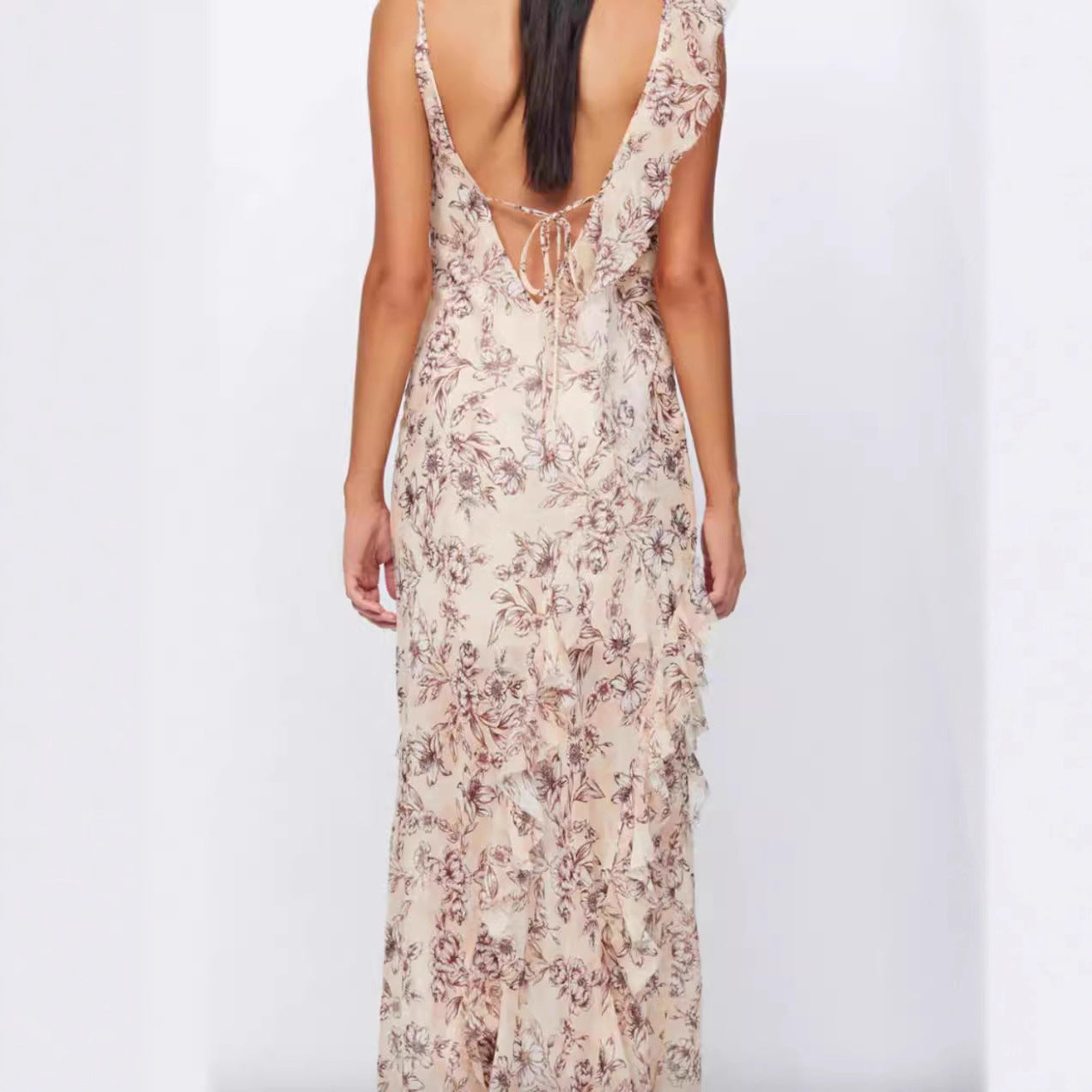 Damen Maxikleid Floral Print Sommer