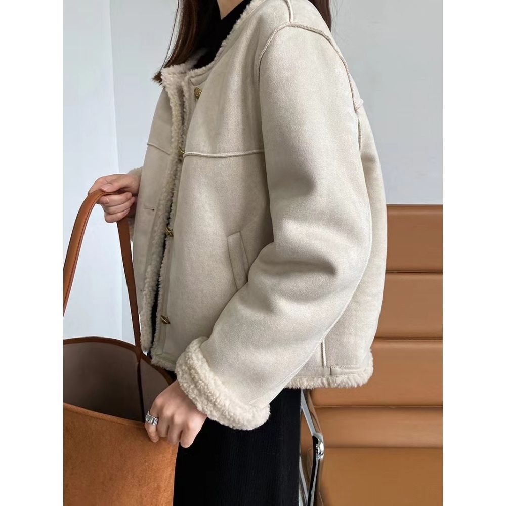 Damen Teddyjacke Eveloria Fauxfell