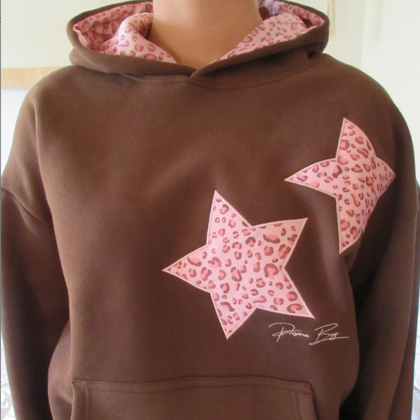 Damen Kapuzenpullover Tiermuster Eveloria