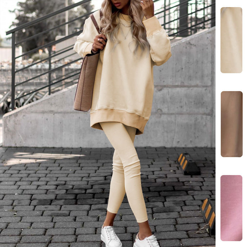 Damen Sweatshirt Lässig Überschnittene Schultern Weiches Innenfutter - Eveloria
