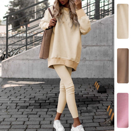 Damen Sweatshirt Lässig Überschnittene Schultern Weiches Innenfutter - Eveloria