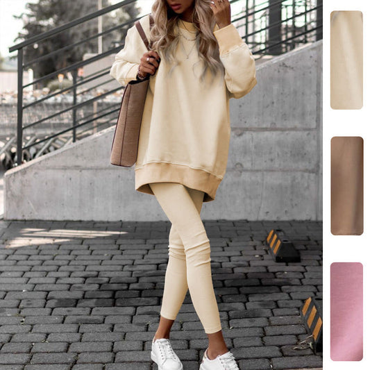 Damen Sweatshirt Lässig Überschnittene Schultern Weiches Innenfutter - Eveloria