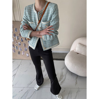 Damen Bouclé-Jacke mit Schmuckknöpfen Eveloria