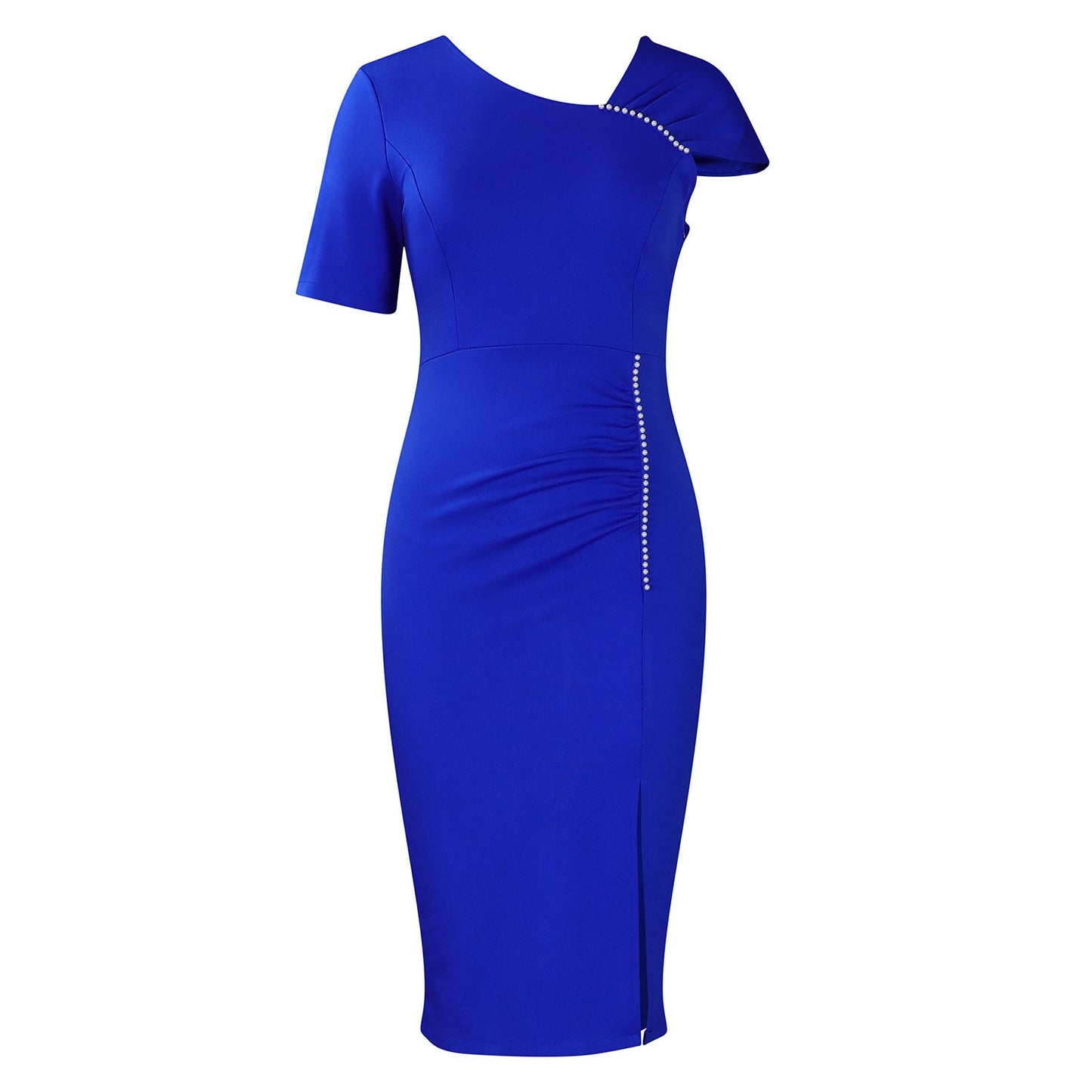 Damenkleid Figurbetont Asymmetrisch Pailletten Eveloria
