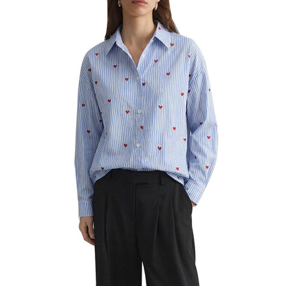 Damen Bluse Romantisches Herzdesign