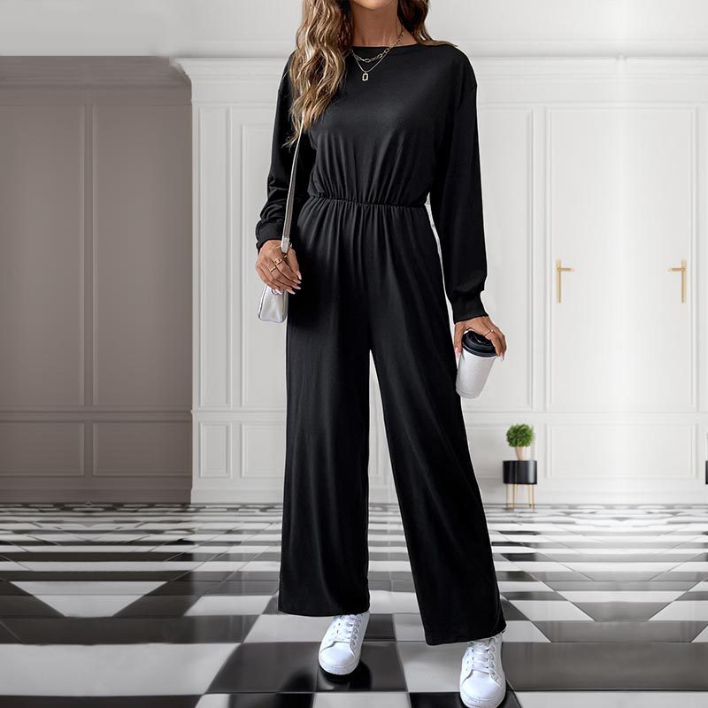 Damen Jumpsuit Tailliert Mit Seitentaschen Eveloria