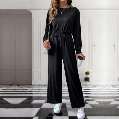 Damen Jumpsuit Tailliert Mit Seitentaschen Eveloria