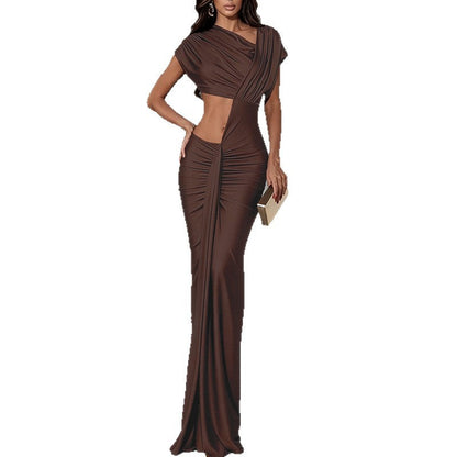 Damen Maxi-Kleid Off-Shoulder Elegantes Design