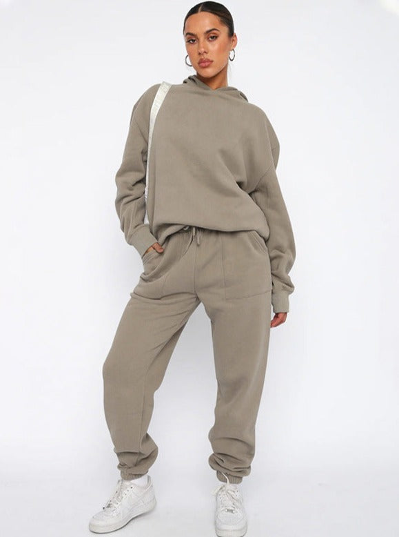 Damen Oversized Hoodie Jogger Set