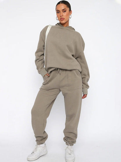 Damen Oversized Hoodie Jogger Set