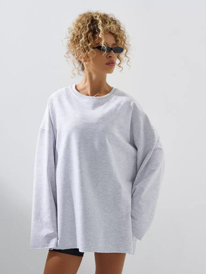 Damen Oversize Sweatshirt Drop-Shoulder Schnitt Eveloria