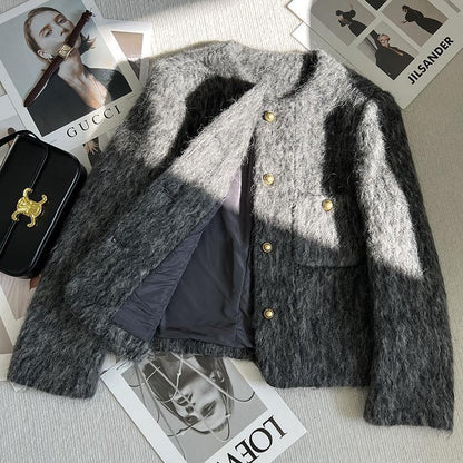 Damen Strickjacke mit goldenen Knöpfen Eveloria