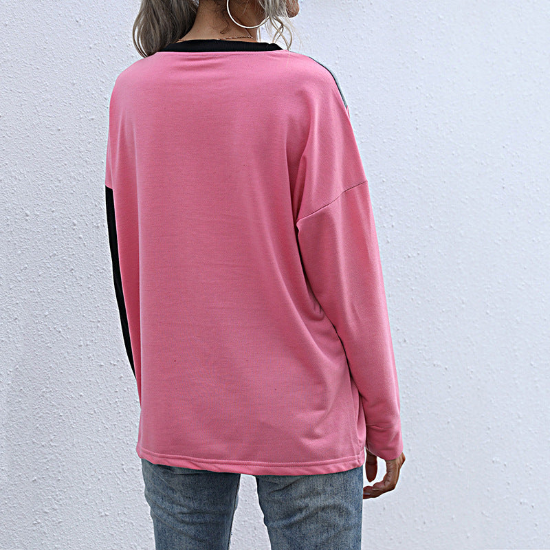 Damen Sweatshirt Kontrastfarben Eveloria