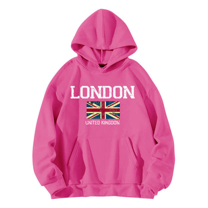 Damen Kapuzenpullover Urban Style Kängurutasche Gemütlich Grau