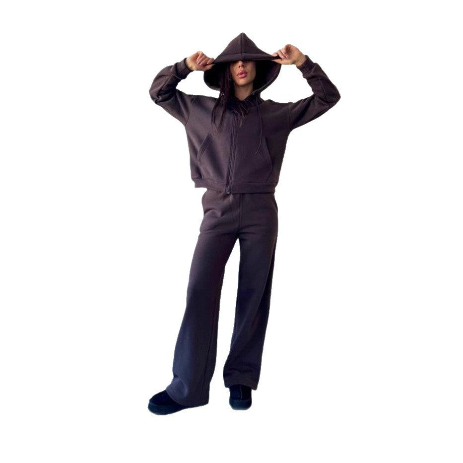 Damen Entspannungs-Set Kapuzenoberteil und weite Hose Eveloria