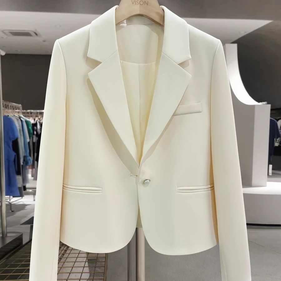 Damen Blazer Tailliert Schmal Revers Eveloria