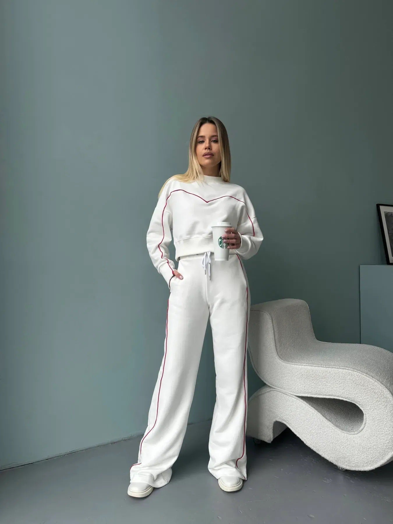 Damen Sport-Loungewear-Set Elastisch Bequem