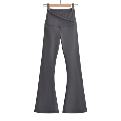Damen Flared Leggings Hochtaillig Elegantes Design
