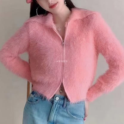 Damen Kurzjacke Flauschig Eveloria