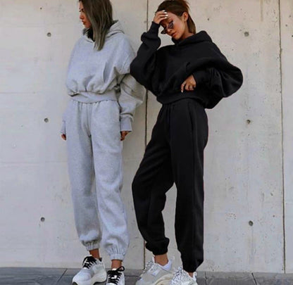 Damen Fleece-Jumpsuit mit Kapuze Elastisch Oversized Eveloria