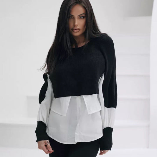 Damen Cropped Pullover Innovativ Eveloria - Eveloria
