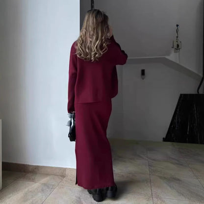 Damen Oversized Strickkleid Lässig Eveloria