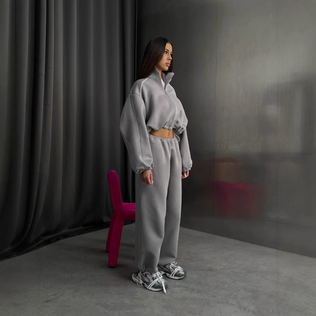 Damen Kapuzenpullover Sportlich Hoher Kragen Weite Ärmel Eveloria