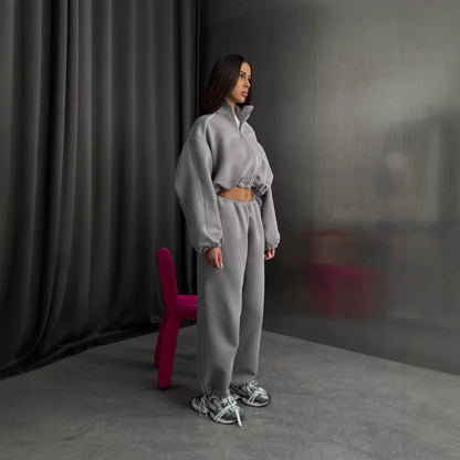 Damen Kapuzenpullover Sportlich Hoher Kragen Weite Ärmel Eveloria