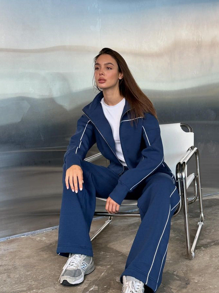 Damen Freizeitanzug Weiches Oberteil Bequeme Hose Eveloria