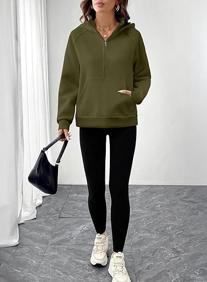 Damen Hoodie Kordelzug Sportlich Eveloria