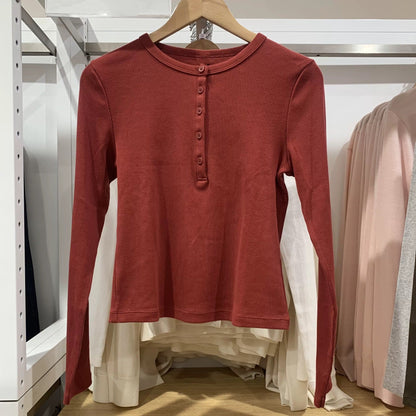 Damen Langarmshirt aus Baumwolle Eveloria